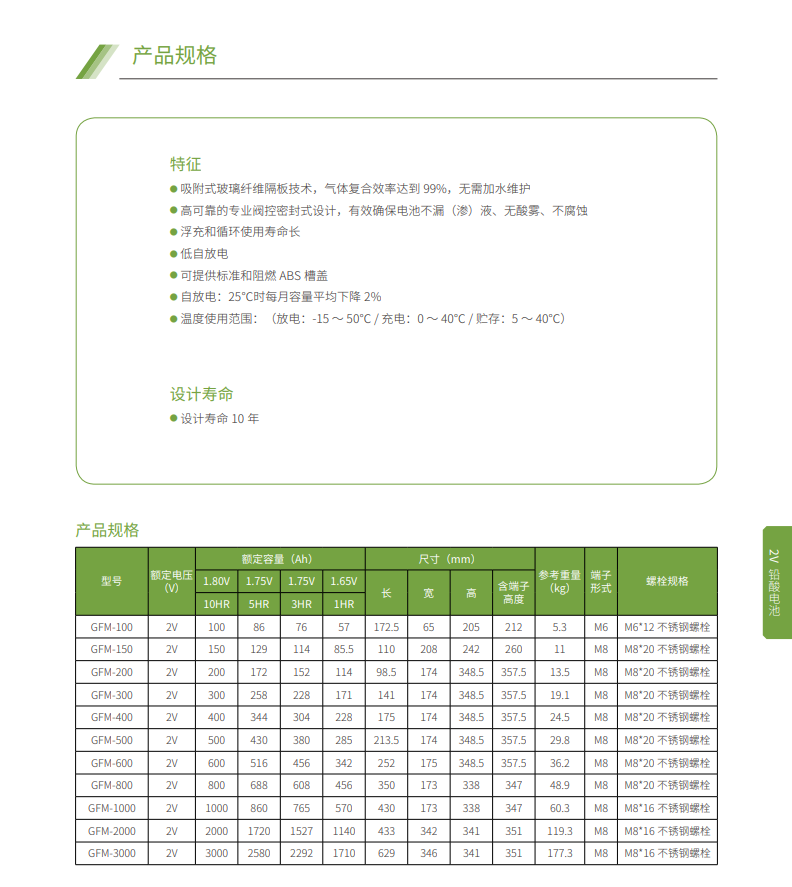 尊龙凯时蓄电池2V系列(图3)